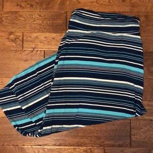 Merona blue striped maxi skirt Small